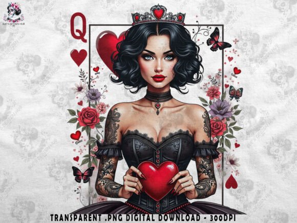 Download Queen of Hearts Gothic Art - Queen of hearts Collection