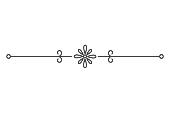 Download Floral Elegant Divider. Retro Black Line - Black line Collection