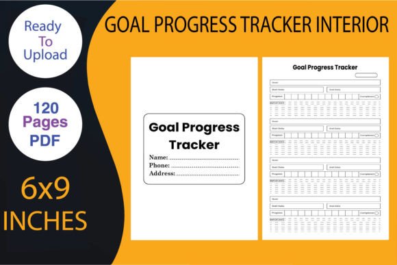 Download Goal Progress Tracker | KDP Interior - Goal progress tracker Collection