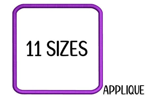 Download Rounded Square Satin Stitch Appliqué - Square Collection