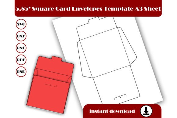Download Square Card Envelopes Template - Square Collection