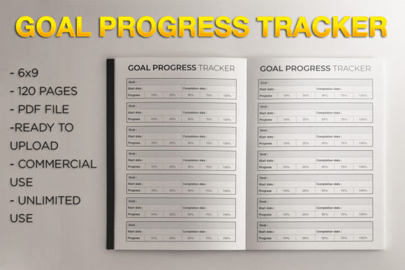 Download Goal Progress Tracker L KDP Template - Goal progress tracker Collection