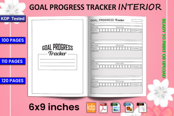 Download Goal Progress Tracker Log Book | KDP Int - Goal progress tracker Collection